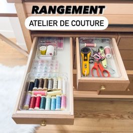 tiroir rangement fils de couleurs