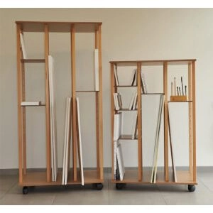 Le chariot de rangement de toiles 154 cm avec 3 tablettes