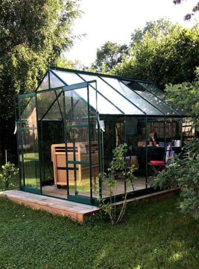 Meuble atelier art verrière jardin Saint-Briac-sur-Mer